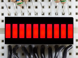 10 Segment Red LED Bar-graph Display plane display tube ET7063