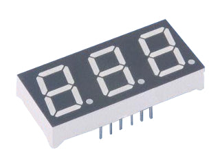 0.36 Inch 3 Digit Common Anode 11 Pins Red 7 Segment LED Display ET7087