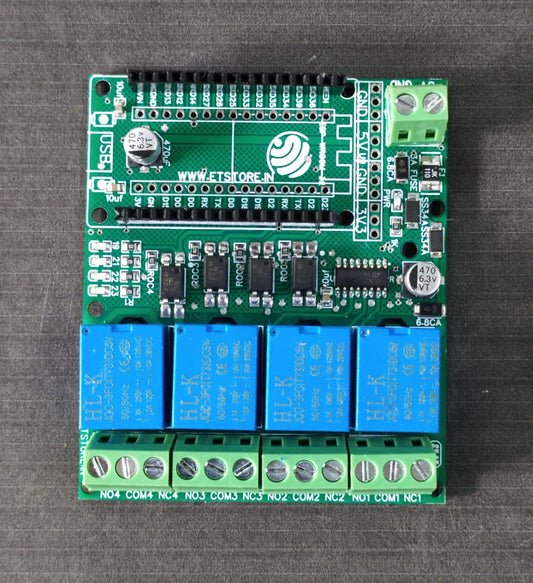 4 Channel Relay Board for 30 Pin ESP32 5V Module 80x68mm ET10957