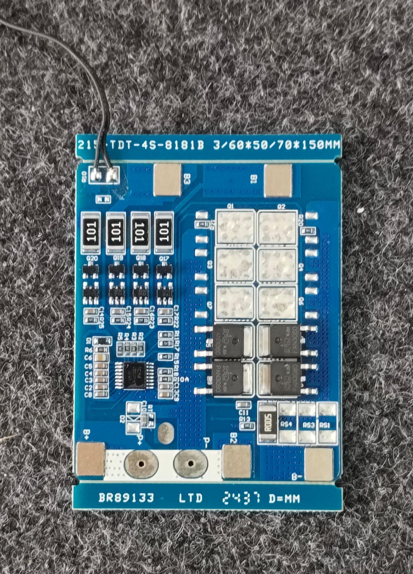 4S 10A BMS 3.2V 32650 LFP Board with Temperature Sensor TDT-4S-8181A ET7895