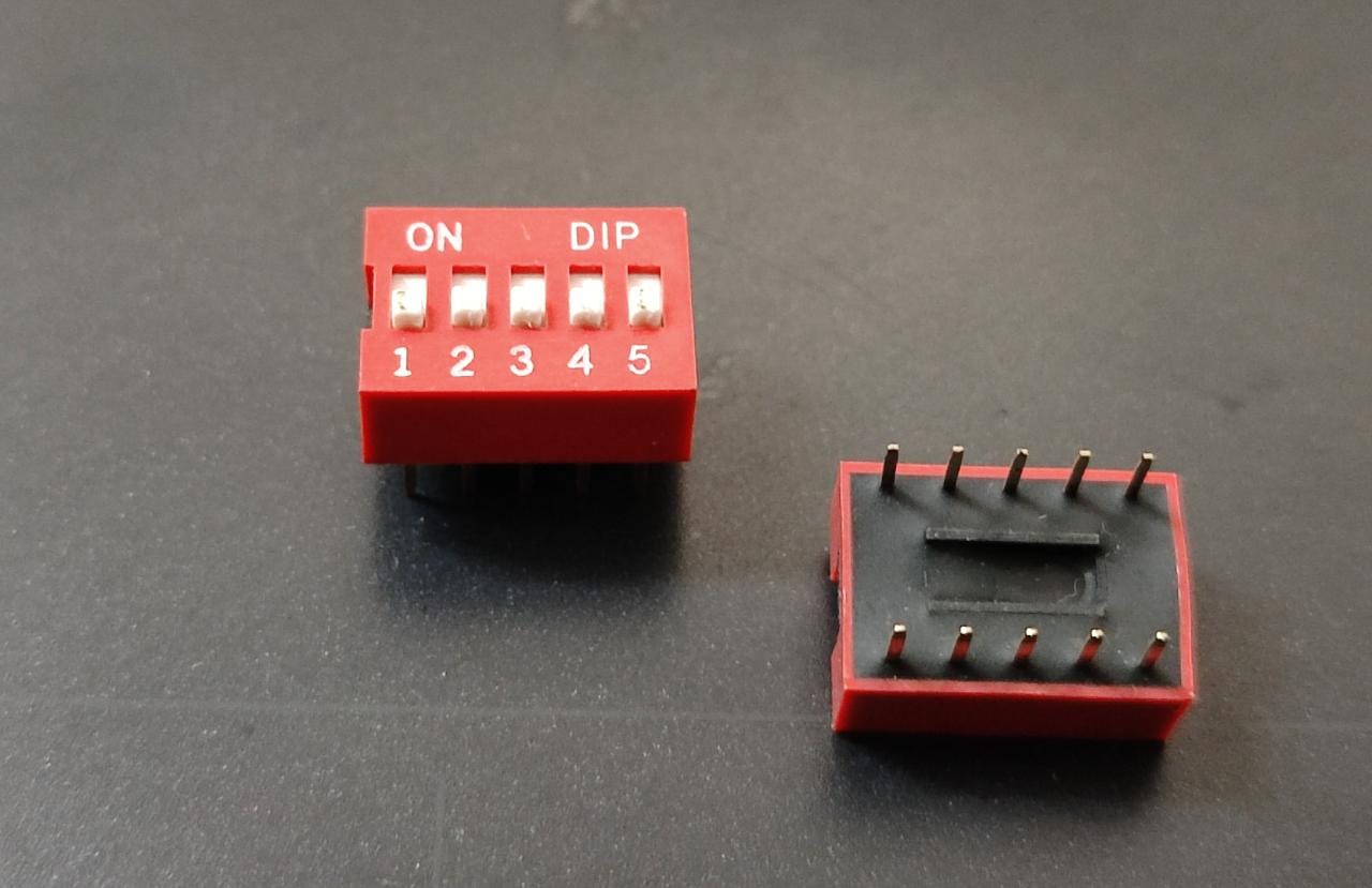 5 Way DIP Slide Switch 2.54mm Pitch ETA1704