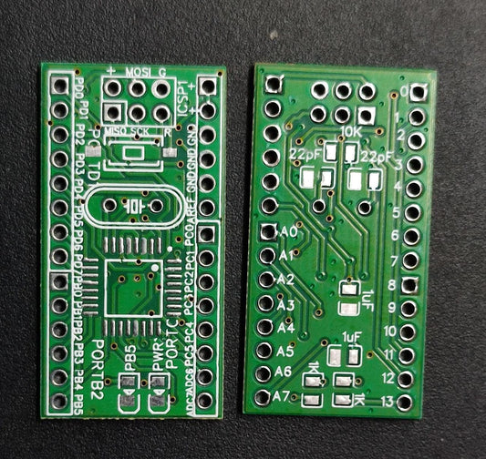 PCB FOR ATMEGA328 OR ATMEGA8 TQFP32 BREAKOUT BOARD ET9726