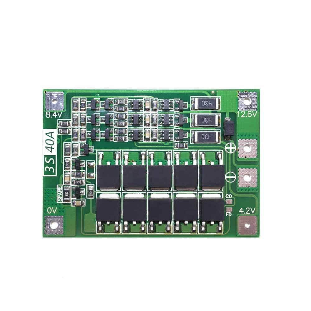 3S 40A BMS 18650 Lithium Battery Protection Board 11.1V 12.6V with Balance ET5788