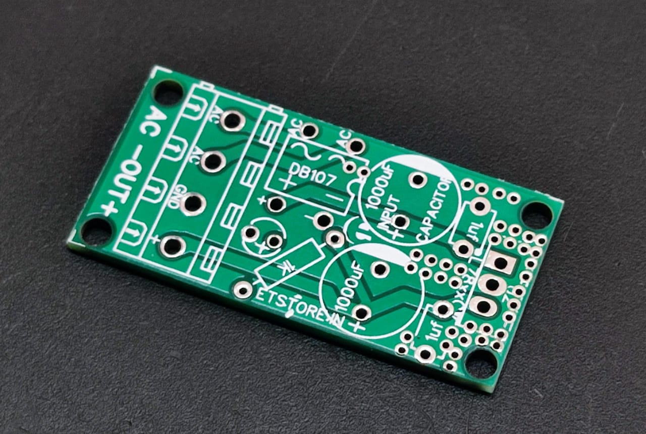 PCB FOR DB107 WITH 78XX REGULATOR BRIDGE RECTIFIER MODULE ET10932