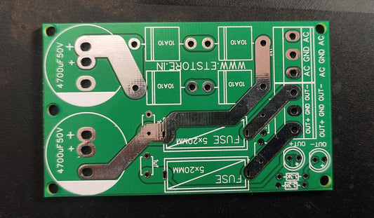 PCB FOR CENTER TAP BRIDGE RECTIFIER DUAL SUPPLY MODULE 10A ET6251