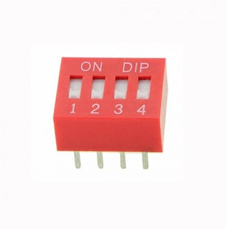 4 Way DIP Slide Switch 2.54mm Pitch ET8010