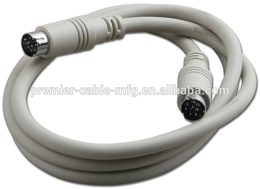 8 Pin Mini-DIN Male to Male Cable for PLC PROGRAMMING ET8242