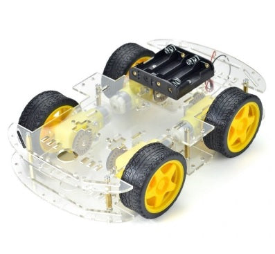 4WD Double Layer Smart Car Chassis Kit robotic 4 WD diy ET6056