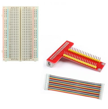 T Type GPIO Breakout board with 40 pin Cable and 400pt Breadboard for Raspberry Pi 3 ET5368