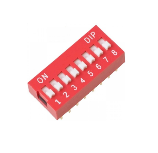 8 Way DIP Switch 2.54mm Pitch Slide ET8011