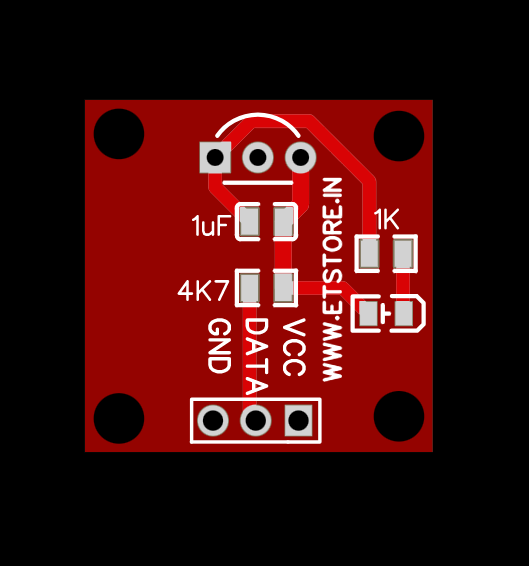 DS18B20 Temperature Sensor Module PCB ET5790