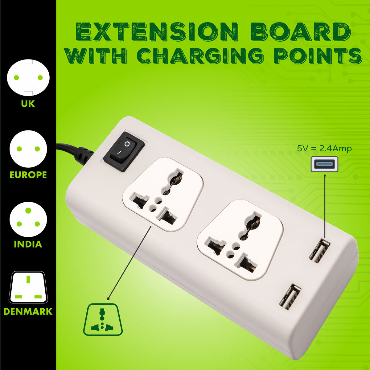 USB Charger + Extension Board ERD EB-22 ET9624