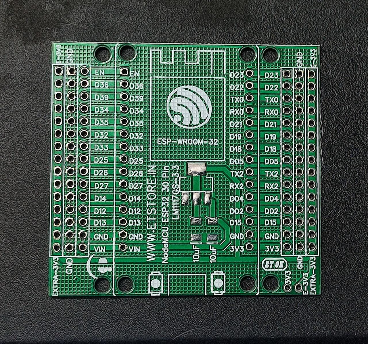 ESP-WROOM-32 ESP32 30pin BREAKOUT BOARD PCB 55X52mm ET6247