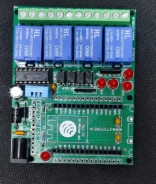 4 Channel Relay Board WITH DHT11 FOR ESP32 DEVKIT V1 5V ET7360