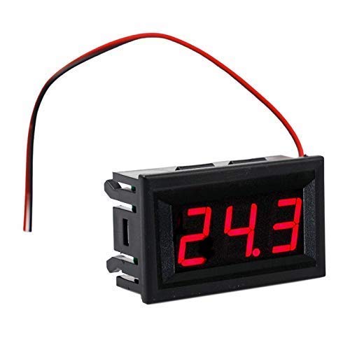 Digital LED DC Voltmeter 5-30V Panel 2 Wire 0.56" Voltage Meter RED Battery Monitor ET5425