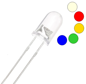 WHITE 3mm LED Transparent Round ET7033