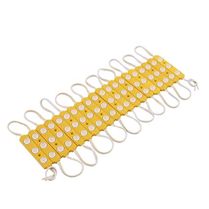 YELLOW 1.5W 3 LED MODULE Strips 12V Waterproof ET7155