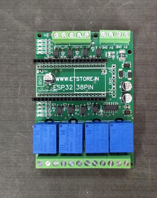 4 Channel Relay and 4 Channel opto ISOLATED INPUT BOARD  FOR ESP32 38 PIN  5V ET10964