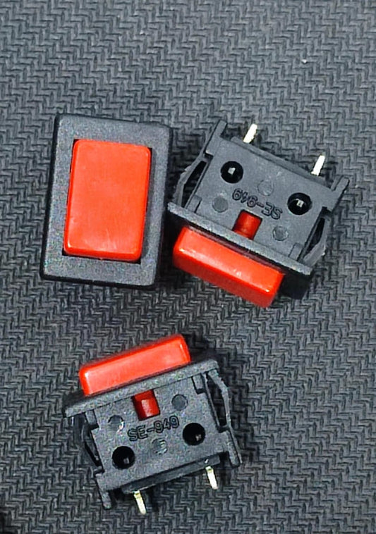 SE949 RED Push Button Rectangular Snap Mounting ET8369