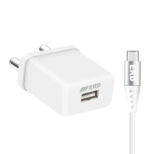 ERD TC-103 5V 2.4A USB-A Charger with USB-C Cable TC103 ET6447