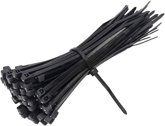 100PCS 250MM BLACK CABLE TIE Plastic ET10831