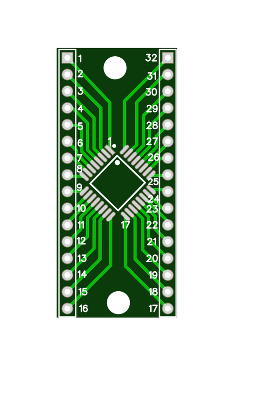 TQFP32 DIP32 0.8MM adapter PCB smd to dip ET5351