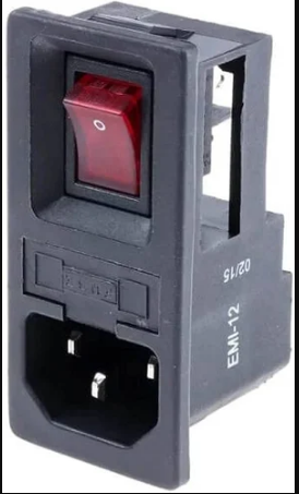 EMI-12 AC PLUG WITH FUSE AND INDICATOR SWITCH 4A ELCOM EMI12 ET9801