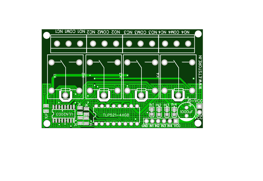 PCB FOR 5V FOUR 4 Channel Relay Module With Optocoupler ET5928