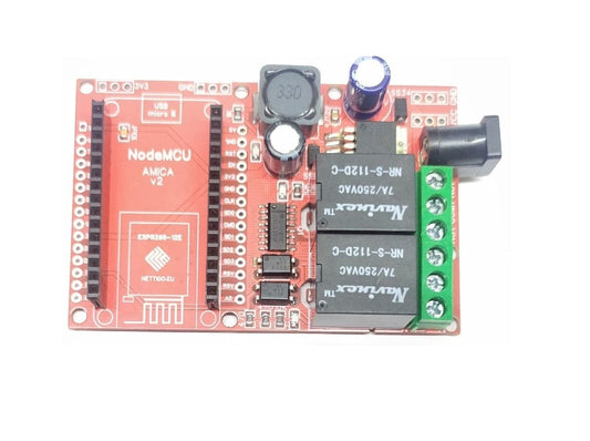 Nodemcu 2 CHANNEL relay board for Lua Amica board  5V ET5793