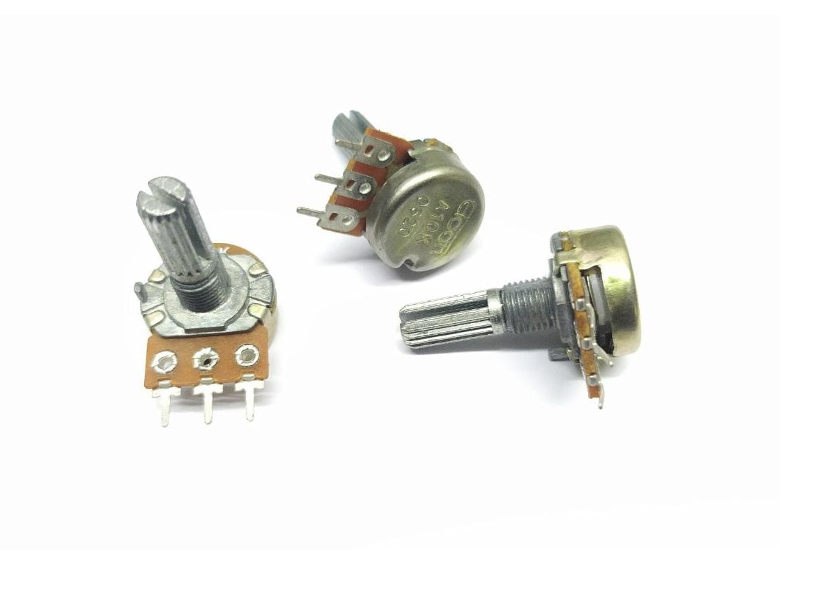 ELCON A10K OHM potentiometer POT WITH 6mm dia METAL shaft ET10682