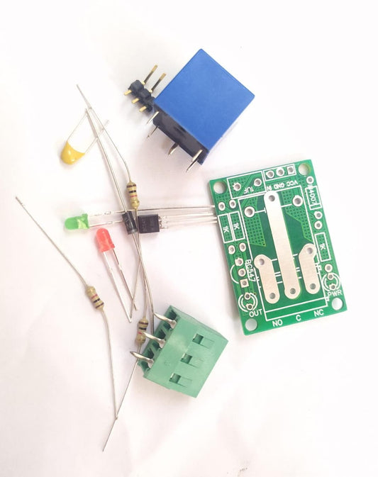 12V RELAY MODULE PCB WITH COMPONENTS UNSOLDERED ET5862