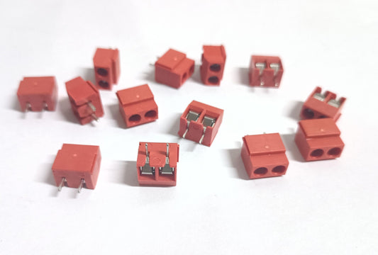 RED 126 2 PIN TERMINAL BLOCK PCB 5mm PITCH 8A ET10815