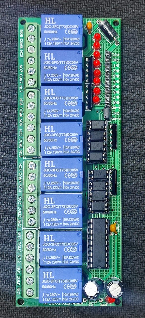 5V Eight 8 Channel Relay Module With Optocoupler active high ET5073