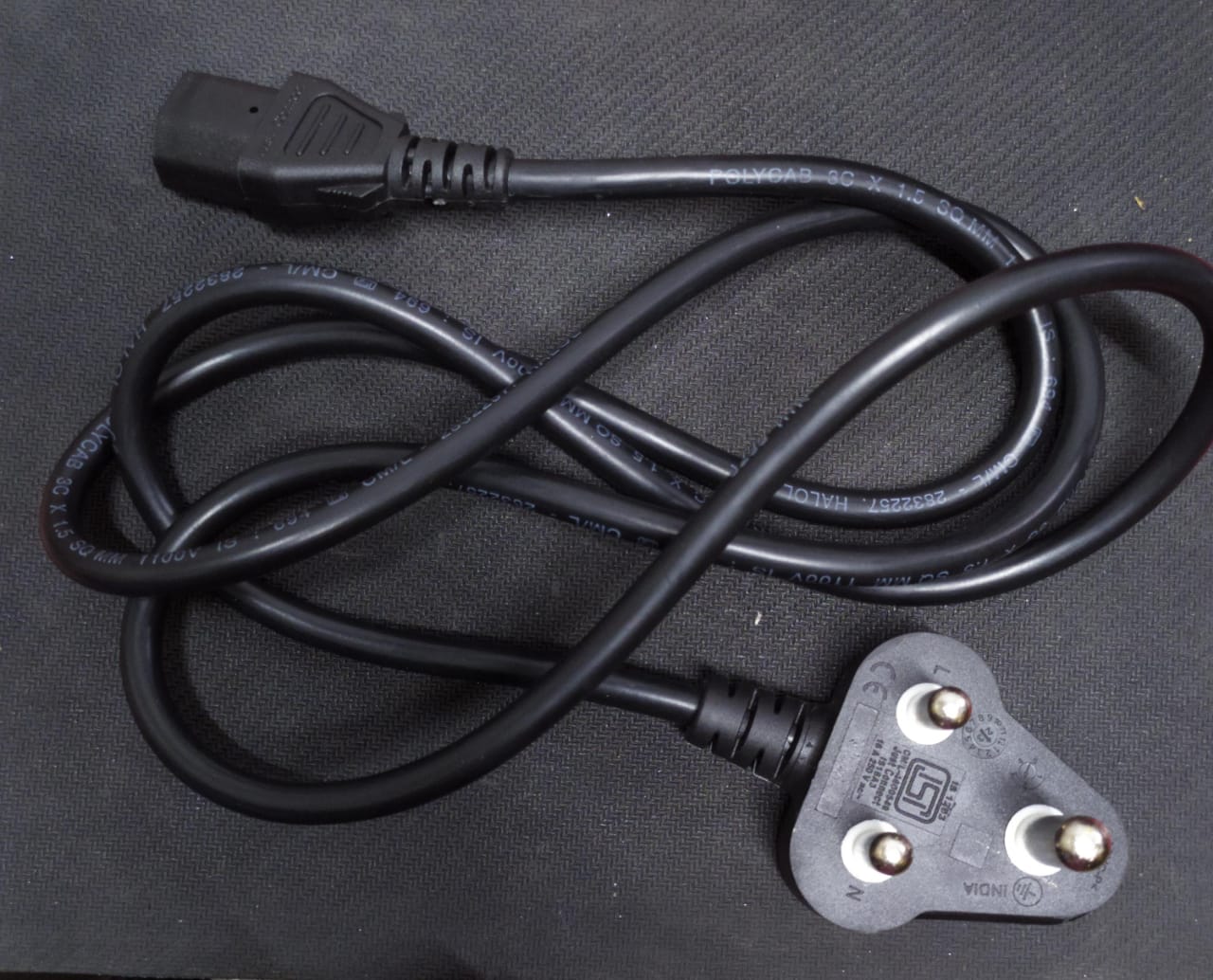 3 Pin 16A 1.5 Meter Computer Power AC Cord Cable 250V ET10874