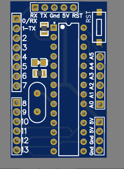 ATMEGA328 OR ATMEGA8 BREAKOUT BOARD PCB SMD TYPE ET5929