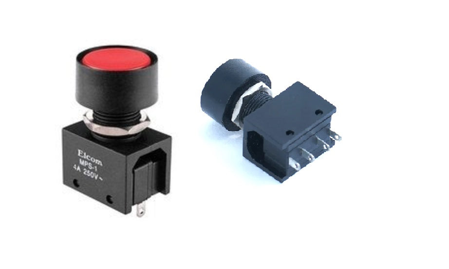 BLACK MPS-1 4 LEG 4A PUSH BUTTON Switch Elcom MPS1 ET8370