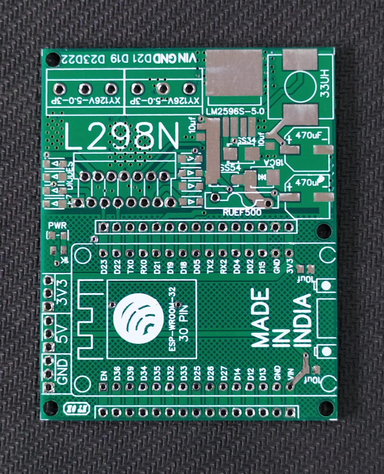 PCB For ESP32 30 pin with L298N & LM2596 Module  ET7541