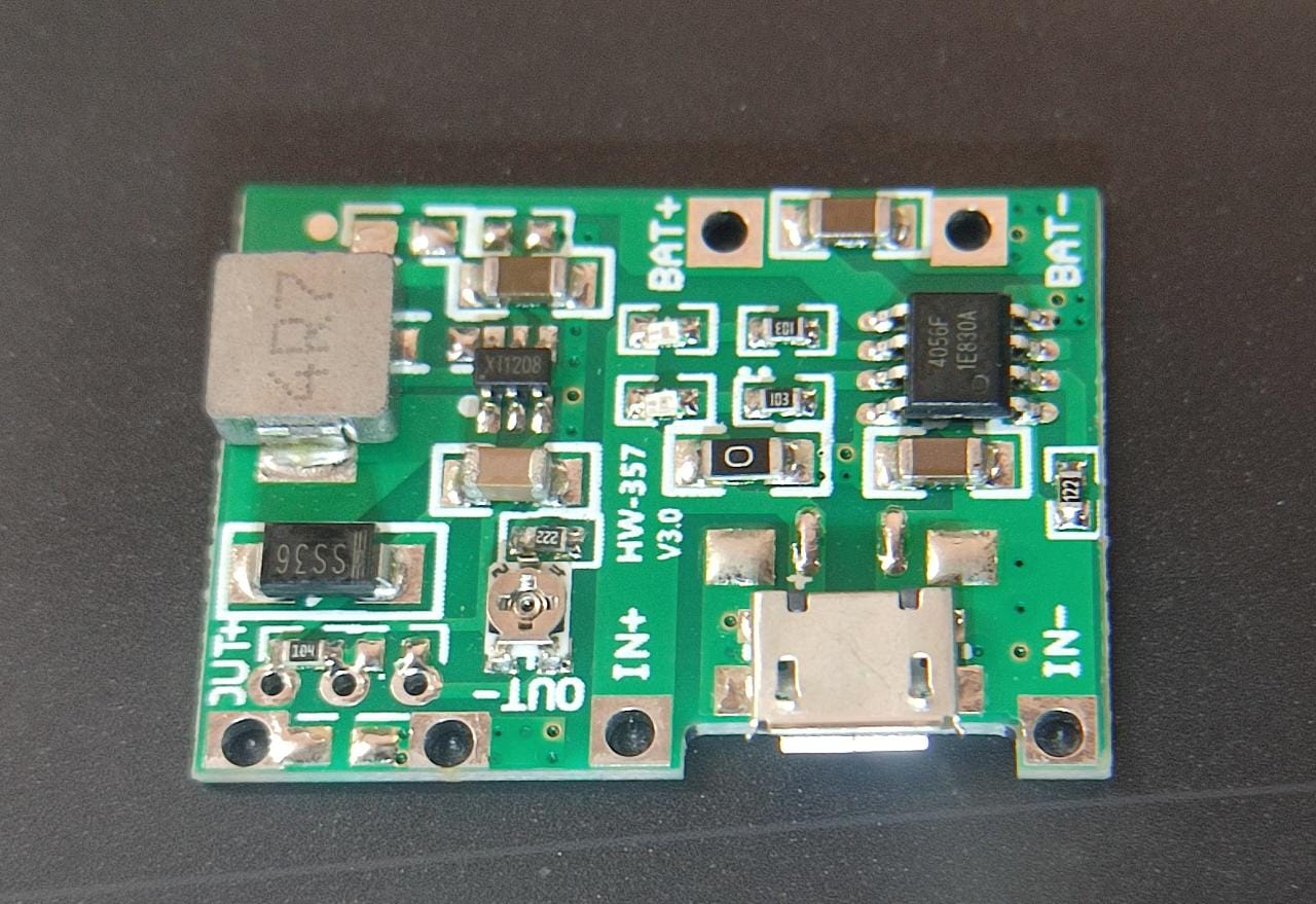 HW-357 TP4056 lithium Battery Charging with stepup boost module ET5920