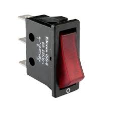 LED ROCKER SWITCH 3 LEG 240V 6A RED 30MM*14MM ET8374