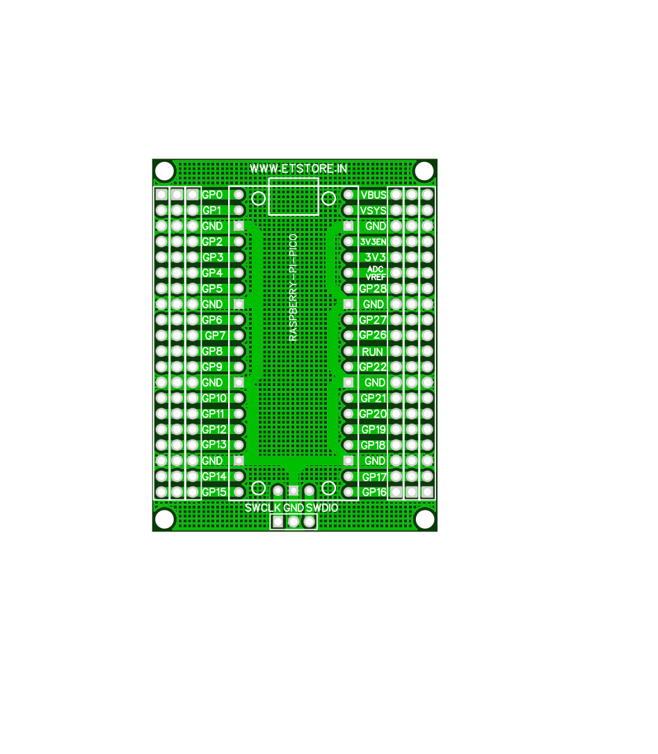 RaspberryPi Pico Breakout board Shield pcb ET5436