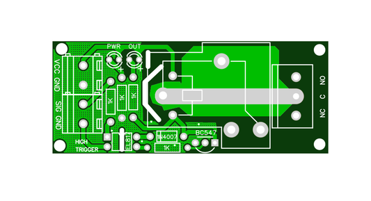 PCB FOR 1 channel 30A RELAY MODULE with optocoupler input ET9645