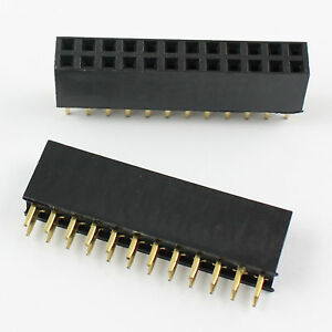 24pin pitch 2.54mm double row stright female pin header strip PCB connector 2x12 ET8116