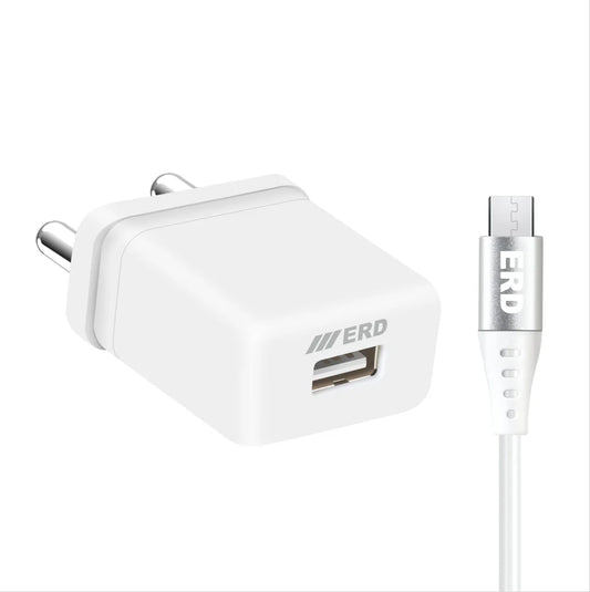 ERD TC-102 5V 2A USB-A Charger with Micro USB Cable TC102 ET6449