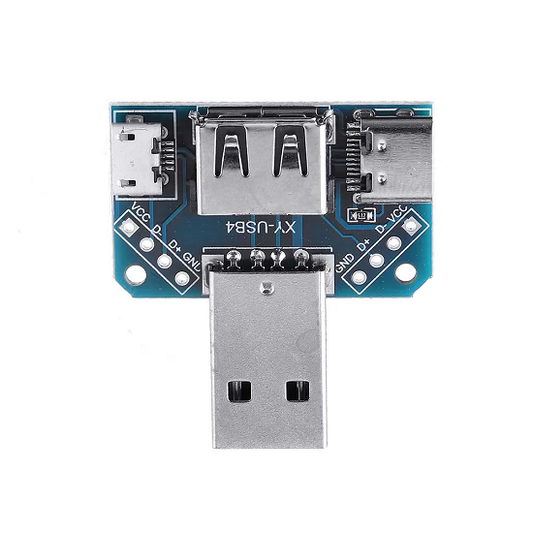 4 in 1 USB Adapter Board Male to Female Micro Type-C ET9550