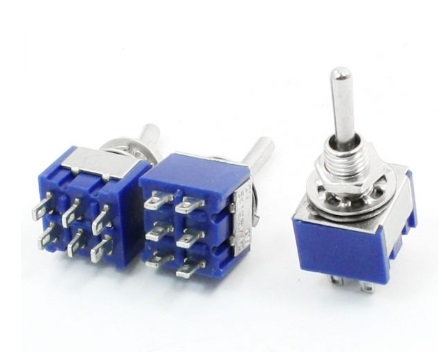 AC 250V 15A Uxcell a12031300ux0412 Toggle Switch DPDT On/Off/On 3 Position 6 Pins Momentary 
