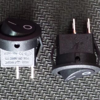 SMRS-101-8C BLACK Mini Round Rocker Switch 3A 250V AC SPST ON-OFF KCD1